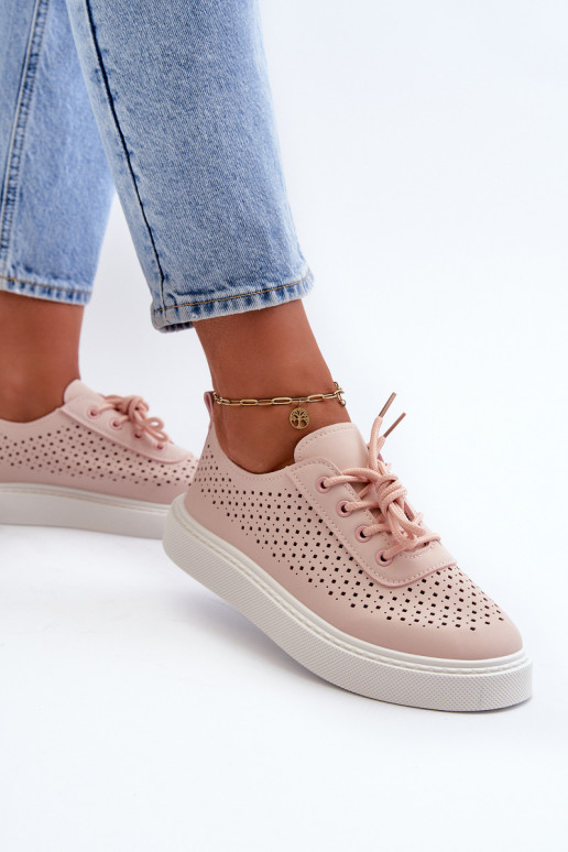 mit durchbrochenen Elementen Freizeitschuhe Sneakers-Modell Schuhe mit Plateau rosa Farbe Tanvi mit durchbrochenen Elementen Freizeitschuhe Sneakers-Modell Schuhe mit Plateau rosa Farbe Tanvi