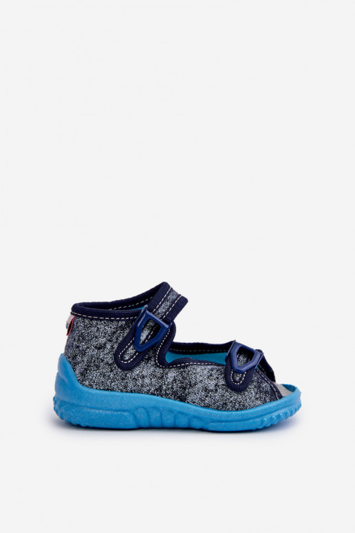 Hausschuhe Sandalen Kinder NEL 310-19 GOKIDS graue Farbe Hausschuhe Sandalen Kinder NEL 310-19 GOKIDS graue Farbe