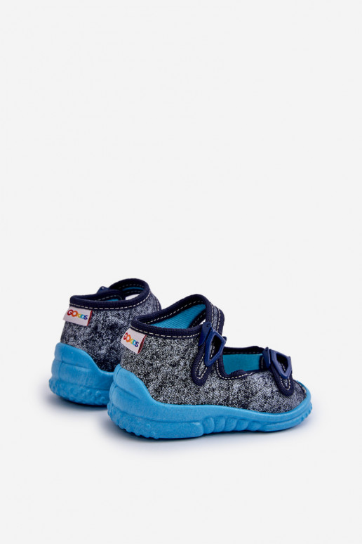 Hausschuhe Sandalen Kinder NEL 310-19 GOKIDS graue Farbe Hausschuhe Sandalen Kinder NEL 310-19 GOKIDS graue Farbe