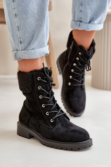 Warme Damen-Arbeitsstiefeletten „To the Castle“ in der Farbe Schwarz von Mivael 2