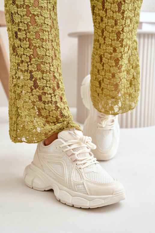 Sportschuhe Sneakers Modell Schuhe Damen Beige Timoci