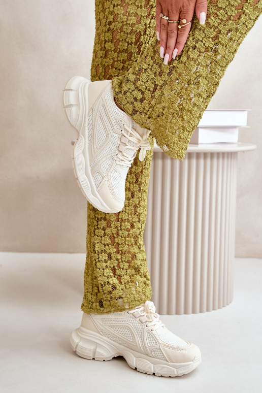 Sportschuhe Sneakers Modell Schuhe Damen Beige Timoci