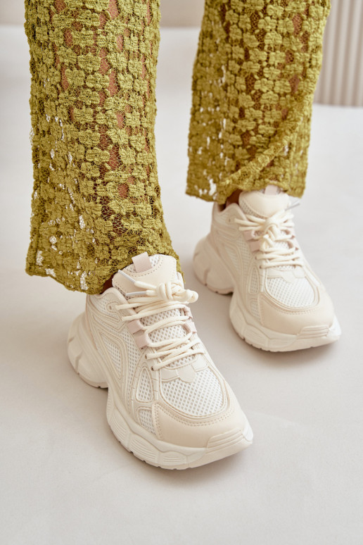 Sportschuhe Sneakers Modell Schuhe Damen Beige Timoci