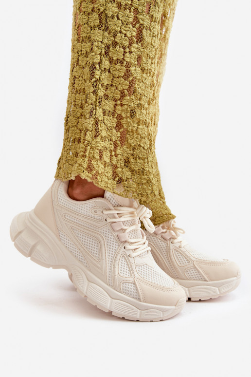 Sportschuhe Sneakers Modell Schuhe Damen Beige Timoci