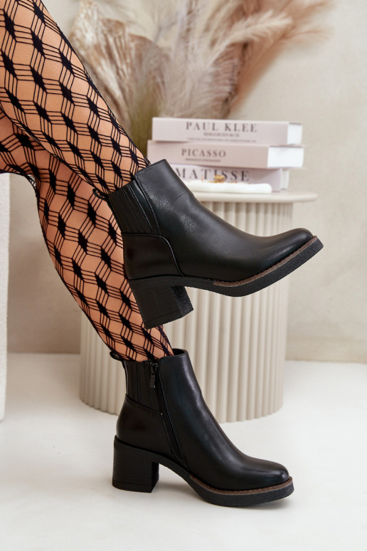 Gewärmte Damenstiefel Eko Oda schwarze Farbe Irittes Gewärmte Damenstiefel Eko Oda schwarze Farbe Irittes