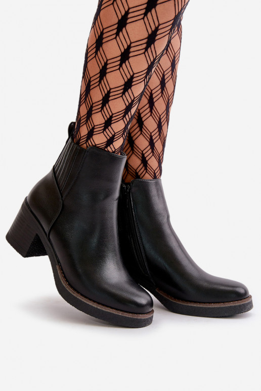 Gewärmte Damenstiefel Eko Oda schwarze Farbe Irittes Gewärmte Damenstiefel Eko Oda schwarze Farbe Irittes