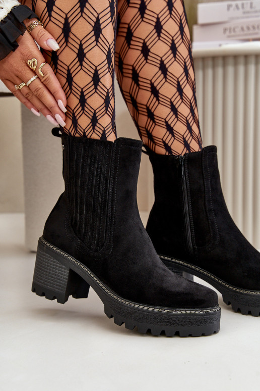 Damenstiefel Z aus warmem Öko-Wildleder in der Farbe Schwarz von Nevitas