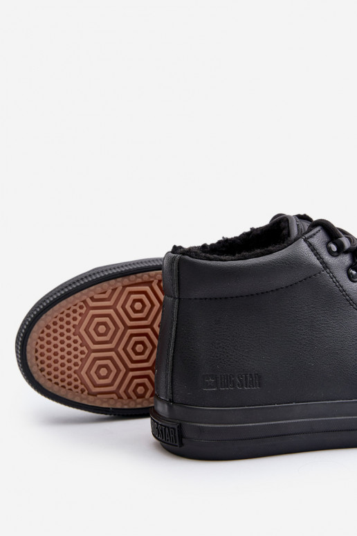 sich Zuarm laufen Freizeitschuhe für Herren aus Öko-Leder Big Star OO174607 schZuarze Farbe