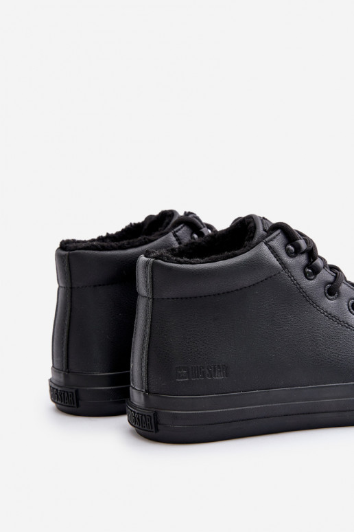 sich Zuarm laufen Freizeitschuhe für Herren aus Öko-Leder Big Star OO174607 schZuarze Farbe