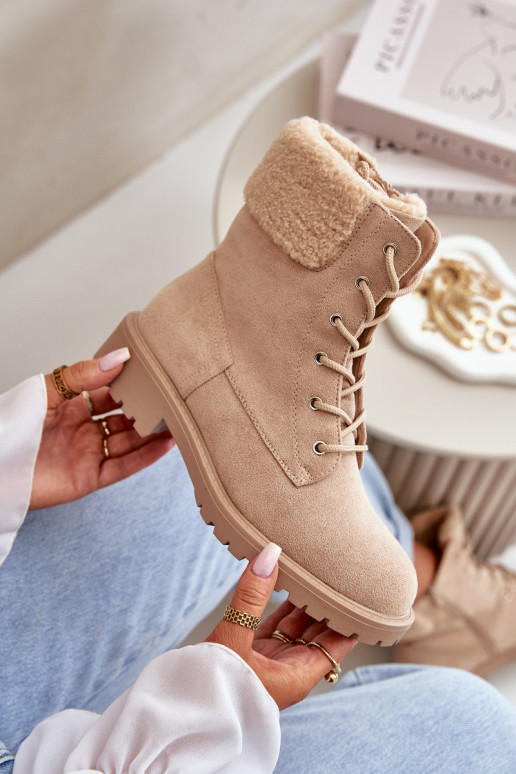 Gewärmte Arbeitsstiefeletten für Damen To the Castle beige Farbe Mivael