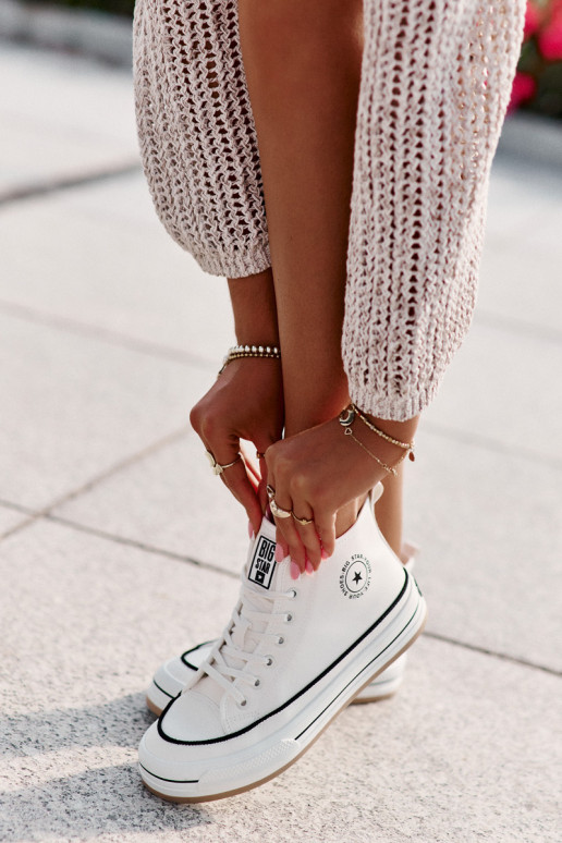 sich Zuarm laufen Freizeitschuhe mit einer Plattform Eko Haut Big Star OO274061 Zueiße Farbe