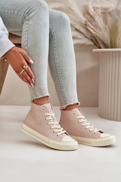 Freizeitschuhe sich Zuarm laufen aus Öko-Leder pinke Farbe Big Star OO274933 Freizeitschuhe sich Zuarm laufen aus Öko-Leder pinke Farbe Big Star OO274933