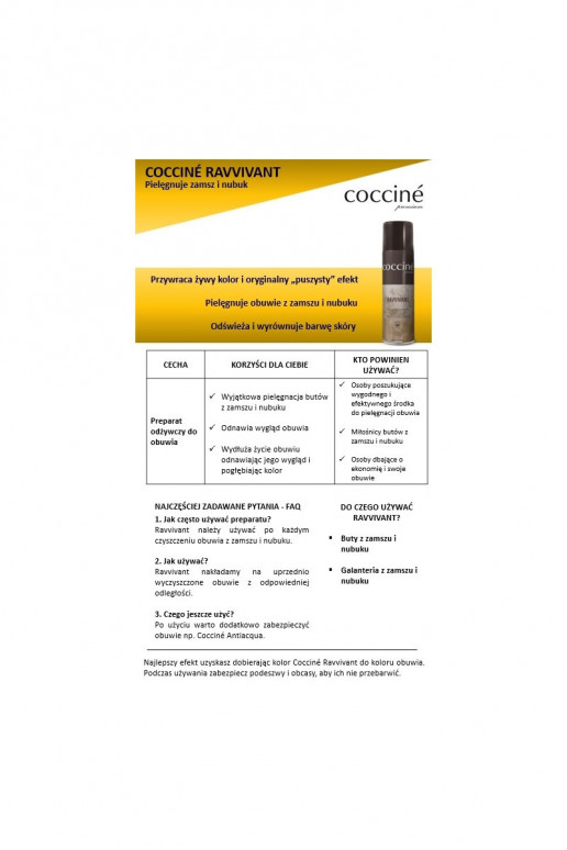 Coccine Ravvivant Spray Regenerierend für INildleder und Nubuk Coccine Ravvivant Spray Regenerierend für INildleder und Nubuk