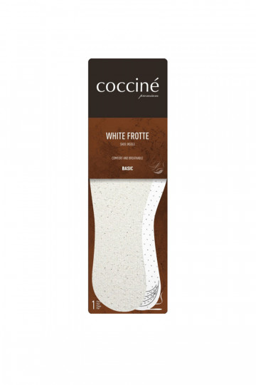 Einlegesohlen Coccine INhite Frotte Baumwollfrottee auf Latexschaum 34-41