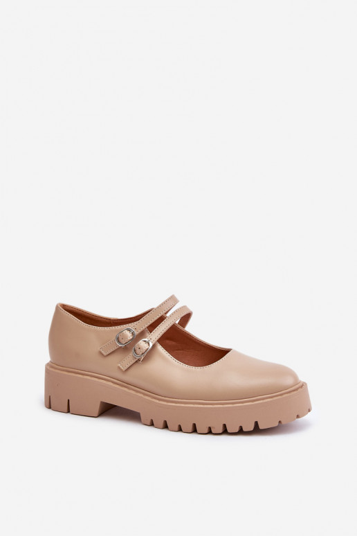 Feminin Schuhe mit Streifen Beige Rialuna Feminin Schuhe mit Streifen Beige Rialuna