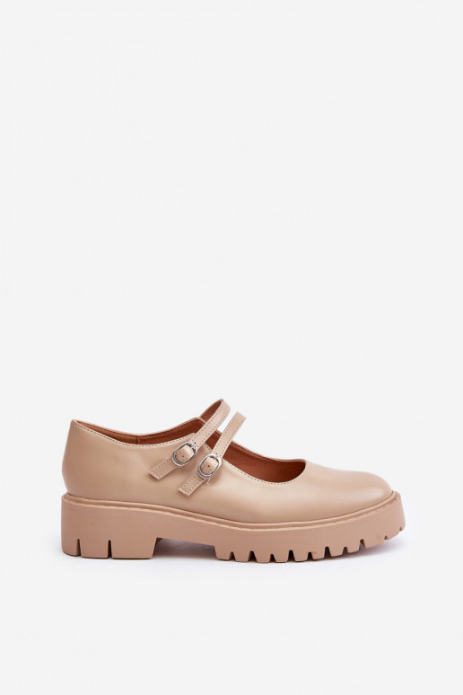 Feminin Schuhe mit Streifen Beige Rialuna Feminin Schuhe mit Streifen Beige Rialuna