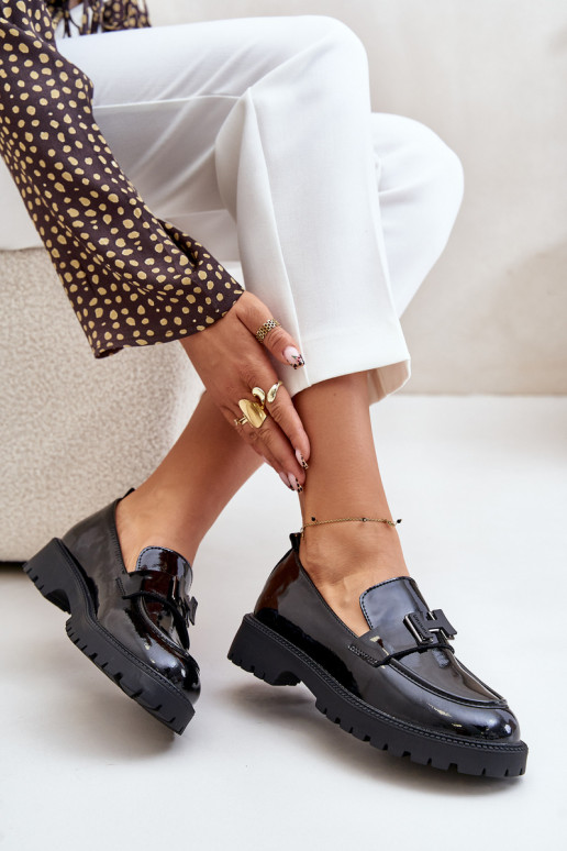 Mokassins für Damen mit Lackeffekt Vinceza 62187 schZuarze Farbe Mokassins für Damen mit Lackeffekt Vinceza 62187 schZuarze Farbe