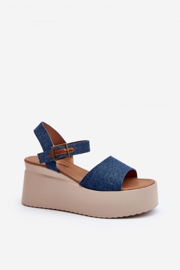 Jeans-Plateausandalen in... 2
