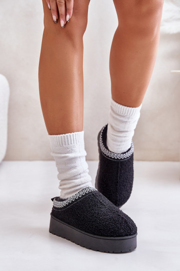 Schneestiefel Feminin mit einer Plattform Z Haftem schZuarze Farbe Tirissa 2