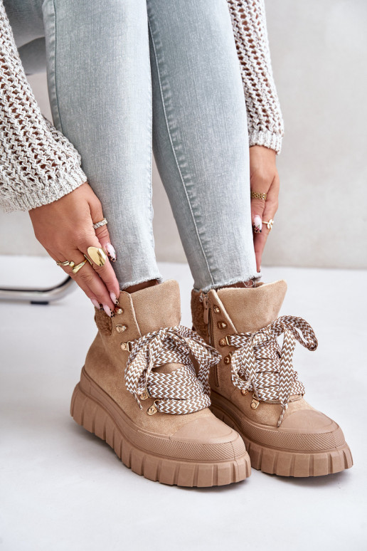 Feminin sich Zuarm laufen Stiefel Schuhe mit einer Plattform braune Farbe Alcyhen Feminin sich Zuarm laufen Stiefel Schuhe mit einer Plattform braune Farbe Alcyhen