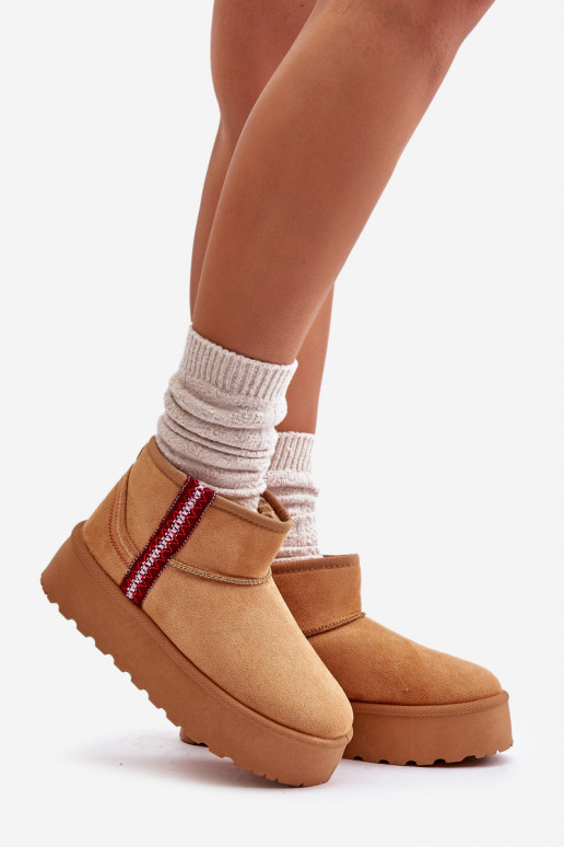 Schneestiefel Feminin mit einer Plattform sich Zuarm laufen braune Farbe Lomessa Schneestiefel Feminin mit einer Plattform sich Zuarm laufen braune Farbe Lomessa