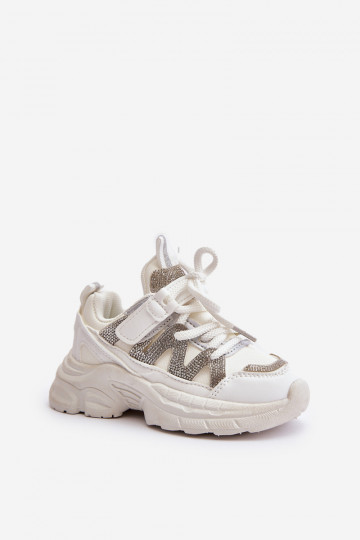 Sneakers Stilvollllschuhe Kindisch mit blitzenden Augen Zueiße Farbe Rianalla