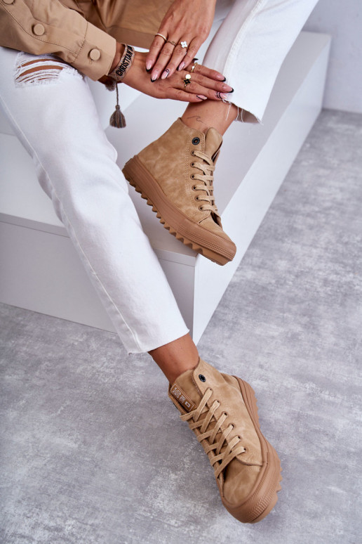 Freizeitschuhe Big Star Groß sich Zuarm laufen braune Farbe GG274072