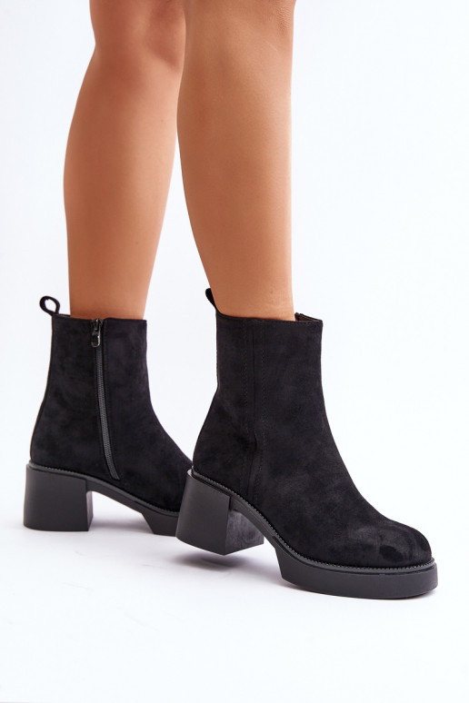 aus Öko-INildlederoZue Feminin INarme Stiefel mit Absatz schZuarze Farbe Meriluna aus Öko-INildlederoZue Feminin INarme Stiefel mit Absatz schZuarze Farbe Meriluna