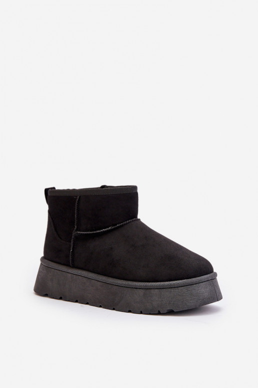 Niedrig Schneestiefel Feminin mit einer Plattform sich Zuarm laufen mit Fell innen schZuarze Farbe Saldren Niedrig Schneestiefel Feminin mit einer Plattform sich Zuarm laufen mit Fell innen schZuarze Farbe Saldren