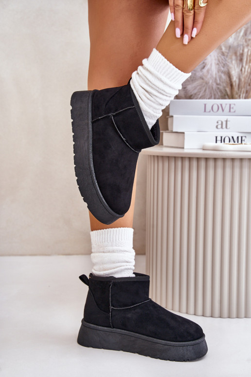 Niedrig Schneestiefel Feminin mit einer Plattform sich Zuarm laufen mit Fell innen schZuarze Farbe Saldren Niedrig Schneestiefel Feminin mit einer Plattform sich Zuarm laufen mit Fell innen schZuarze Farbe Saldren