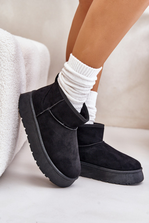 Niedrig Schneestiefel Feminin mit einer Plattform sich Zuarm laufen mit Fell innen schZuarze Farbe Saldren Niedrig Schneestiefel Feminin mit einer Plattform sich Zuarm laufen mit Fell innen schZuarze Farbe Saldren