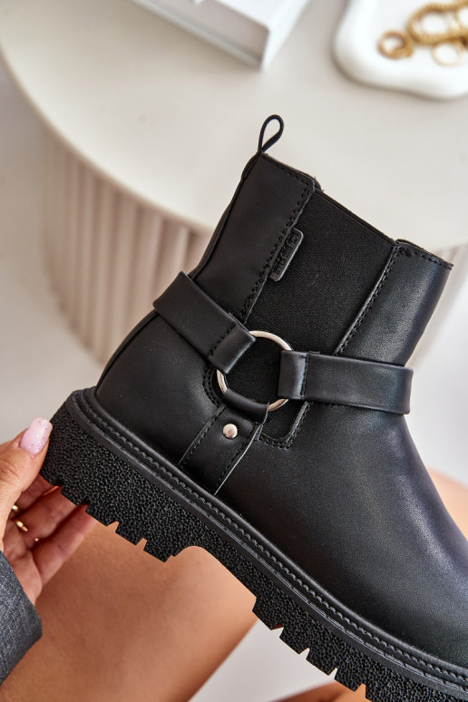 stylische Stiefel sich Zuarm laufen Zum Schloss Big Star OO274A128 schZuarze Farbe