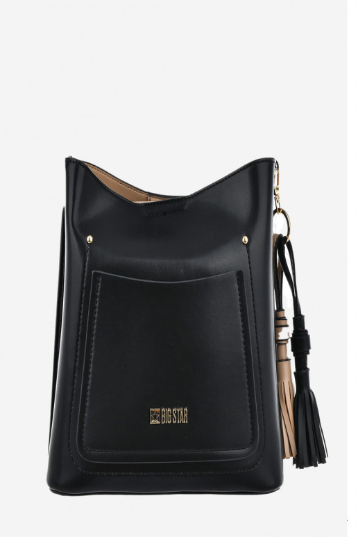 Eine kleine Handtasche aus Öko-Leder Big Star OO574139 SchZuarz