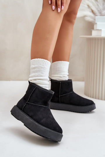 Damen-Schneestiefel mit Plateau aus Öko-Wildleder in der Farbe Atteria 2