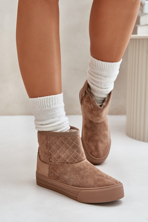 Stiefel Schneestiefel Zum Schloss sich Zuarm laufen mit Fell innen Big Star OO274A524 Beige Stiefel Schneestiefel Zum Schloss sich Zuarm laufen mit Fell innen Big Star OO274A524 Beige