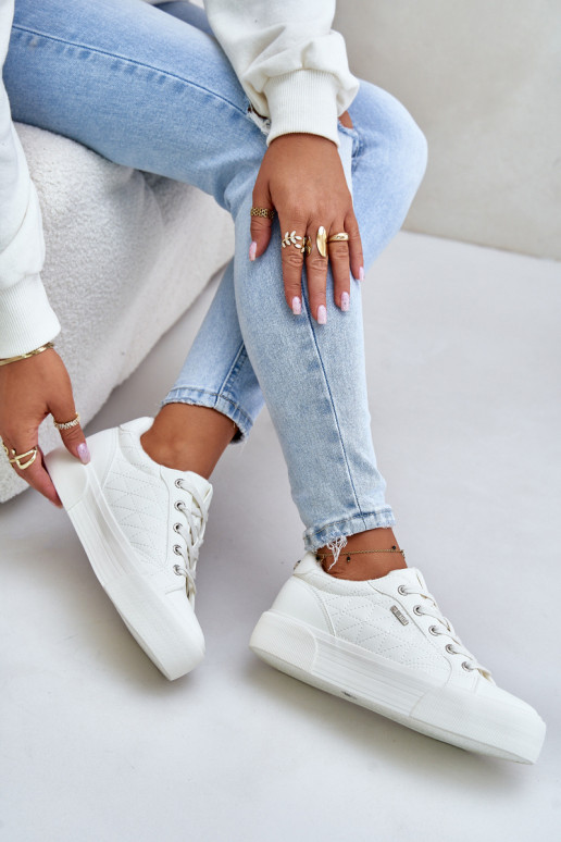 Freizeitschuhe mit einer Plattform sich Zuarm laufen Big Star OO274A464 Zueiße Farbe