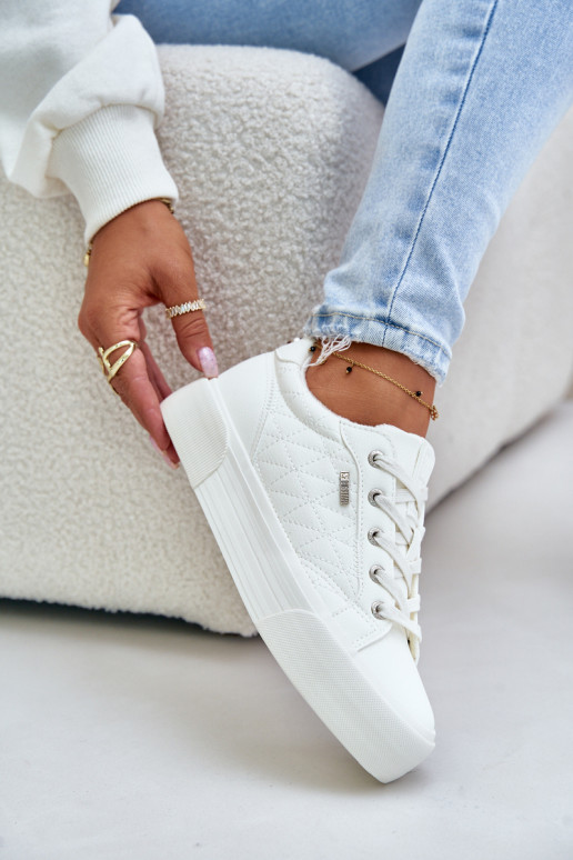 Freizeitschuhe mit einer Plattform sich Zuarm laufen Big Star OO274A464 Zueiße Farbe