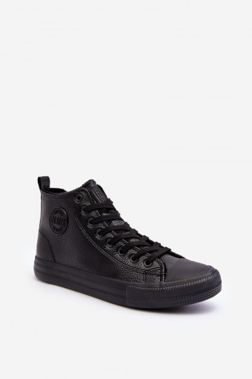 Isolierte Herren Freizeitschuhe mit Reißverschlüssen in schwarz Big Star MM174012