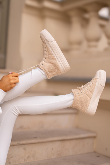 sich Zuarm laufen Freizeitschuhe mit Pelzmantel Typu Baranek Big Star OO274A444 Beige 2