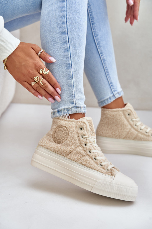 sich Zuarm laufen Freizeitschuhe mit Pelzmantel Typu Baranek Big Star OO274A444 Beige sich Zuarm laufen Freizeitschuhe mit Pelzmantel Typu Baranek Big Star OO274A444 Beige