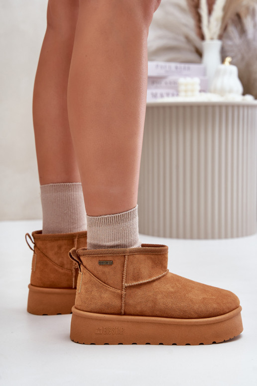 Niedrig Schneestiefel mit einer Plattform Big Star OO274A098 braune Farbe Niedrig Schneestiefel mit einer Plattform Big Star OO274A098 braune Farbe