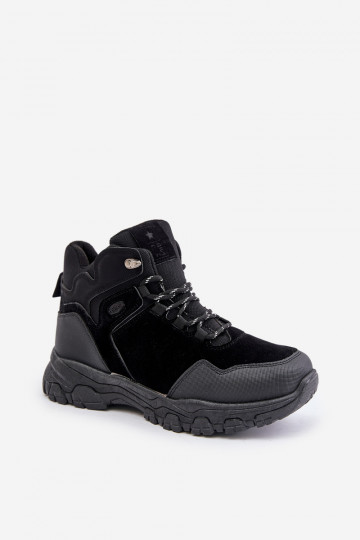 Isolierte Herren-Wanderschuhe mit Schnürsenkeln schwarz Zerista
