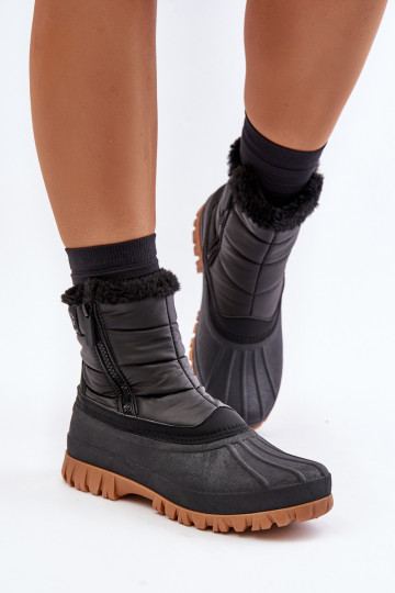 Schneestiefel Feminin sich Zuarm laufen mit Fell innen Zum Schloss Lee Cooper LCJ-24-44-2866 schZuarze Farbe