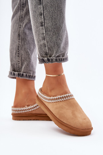 Komfortabel Schuhe hausgemacht Hausschuhe Z Haftem Feminin Inblu FX000021 braune Farbe