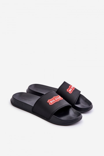 Hausschuhe für Männer Z Logo Big Star OO174028 schZuarze Farbe