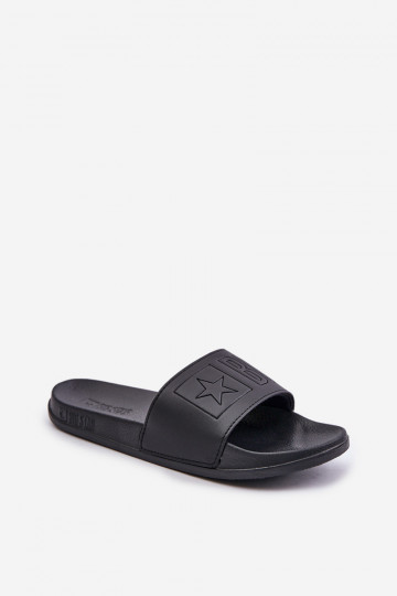 Herren leichte Hausschuhe Z Logo Big Star OO174030 schwarz