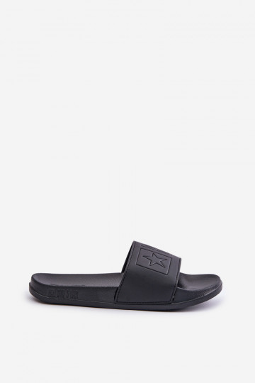 Herren leichte Hausschuhe Z Logo Big Star OO174030 schwarz 2