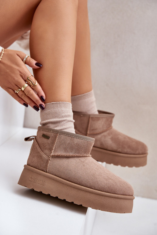 Niedrig Schneestiefel mit einer Plattform Big Star OO274A100 Beige
