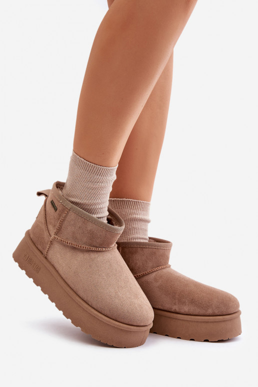 Niedrig Schneestiefel mit einer Plattform Big Star OO274A100 Beige