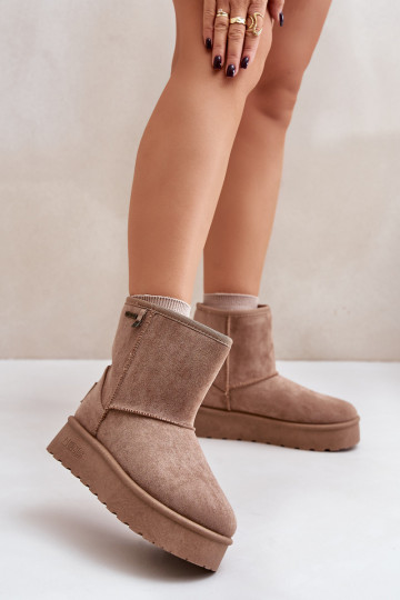Hohe Schneestiefel mit Plateau Big Star OO274A097 beige 2